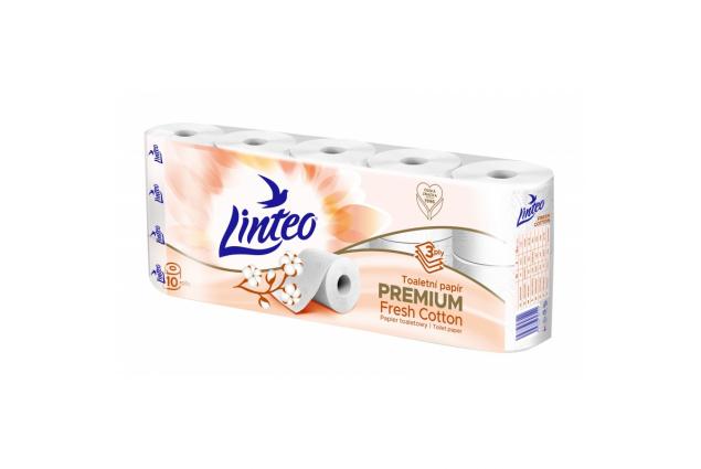Toaletní papír Linteo Premium 10 rolí – 3vrstvý, 15m, bavlníková parfemace