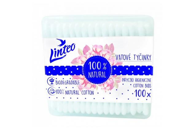 Papírové vatové tyčinky Linteo 100ks – box