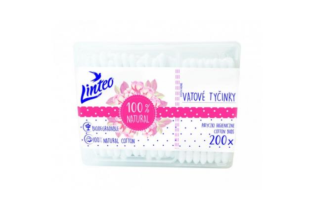 Papírové vatové tyčinky Linteo 200ks – box