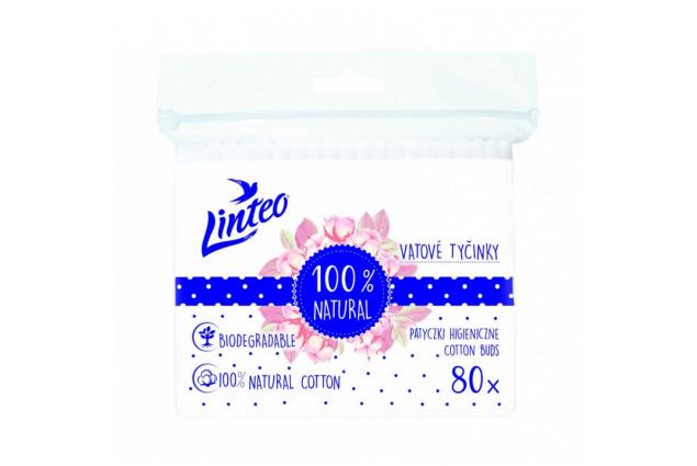 Papírové vatové tyčinky Linteo 80ks – sáček