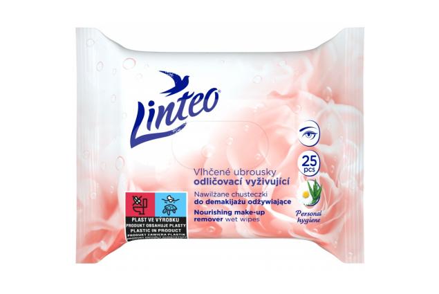 Vlhčené ubrousky Linteo Make-up 25ks – heřmánek a Aloe Vera