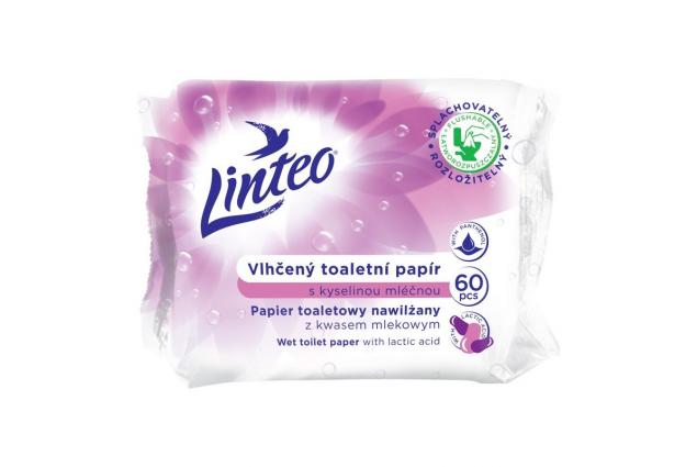 Vlhčený WC papír Linteo 60ks – s kyselinou mléčnou, bez alkoholu
