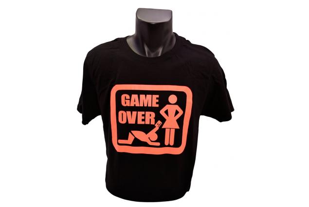 Foto 2 - Tričko Game Over oranžový nápis
