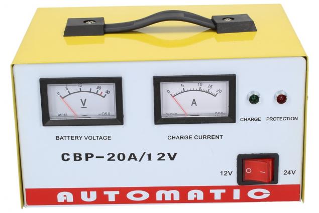 Přenosná nabíječka akumulátorů 12V/24V CBP-20A