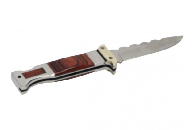 Zavírací nůž s pouzdrem s dřevěnou střenkou 20,5 cm