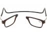 Dioptrické brýle s magnetem hnědé +3,50