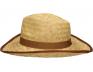Slaměný kovbojský klobouk s hnědým páskem
