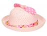 Dětský klobouk s mašličkou světle růžový