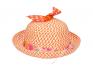 Dětský klobouk s mašličkou oranžový 