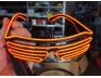 LED svítící brýle s proužky Oranžové