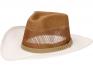 Foto 5 - Letní kovbojský klobouk bílo-hnědý vel 57