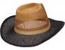 Letní kovbojský klobouk černo-hnědý vel 57