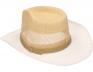 Foto 5 - Letní kovbojský klobouk bílo-světle-hnědý 