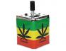 Hranatý popelník se zásobníkem v designu marihuana