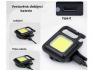 Mini přenosná kapesní USB dobíjecí LED pracovní svítilna s COB diodami