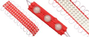 Nalepovací tříbodová LED dioda červená 3xkulatá dioda