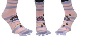 Ponožky Toe Socks Girl Power Růžovo-Fialové