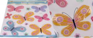 3D samolepky na zeď mix barevných motýlů HDF1001