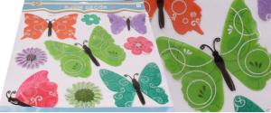 3D samolepky na zeď mix barevných motýlů HDF1011