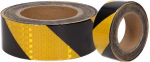 Reflexní lepící páska pruhy Žlutá