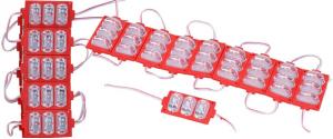 Nalepovací tříbodová LED dioda červená 3x oválná