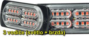 LED výstražné světlo / stroboskop 4 LED 12–24V