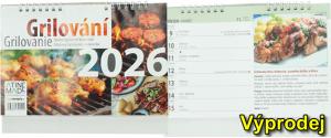 Stolní týdenní kalendář Grilování 2026