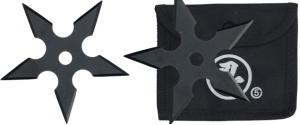 5cípá vrhací hvězdice – ocelový shuriken s pouzdrem