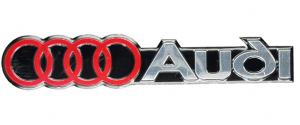 Kovová 3D samolepka Audi 16 × 3 cm