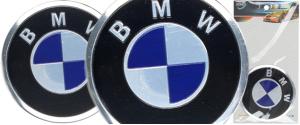 Kovová kulatá samolepka BMW 8,5 cm