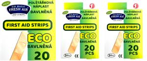 Polštářková náplast Eco bavlněná 20ks