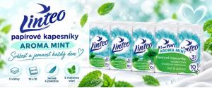 Papírové kapesníčky Linteo Satin Mentol 10×10ks – 3vrstvé