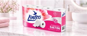Toaletní papír Linteo Satin bílý 8 rolí – 3vrstvý, 15m