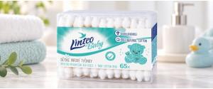Papírové vatové tyčinky Linteo BABY 65ks – box