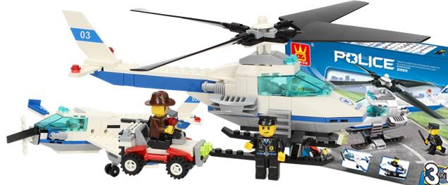 Stavebnice policejní vrtulník 3v1 206 dílů