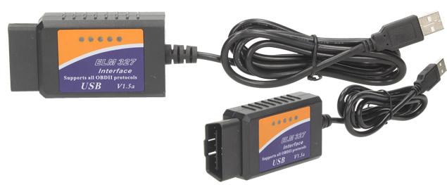 Adaptér ELM 327 USB Kabel OBD II V1.5a
