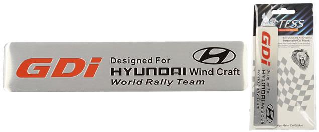 Kovová samolepka GDi Hyundai World Rally Team