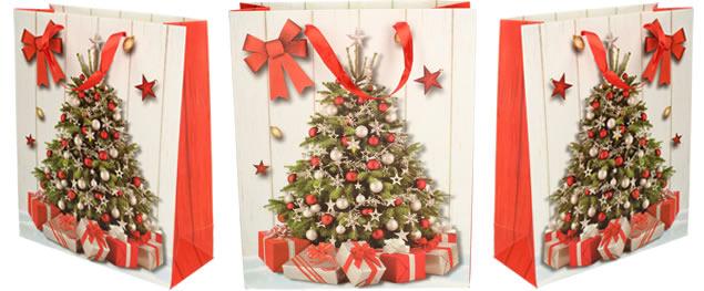 Stromeček s dárky Vánoční dárková taška 32x26 cm