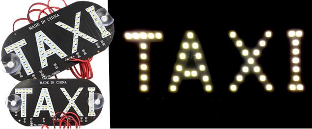 LED světelná značka taxi 14 x 7 cm