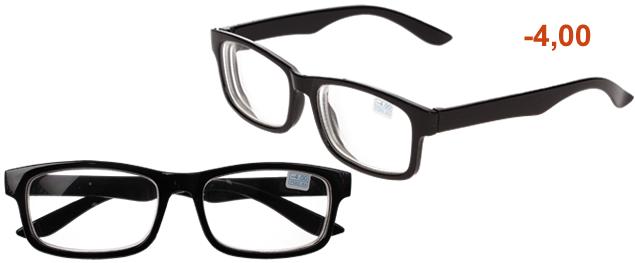 Dioptrické brýle pro krátkozrakost -4,00 černé