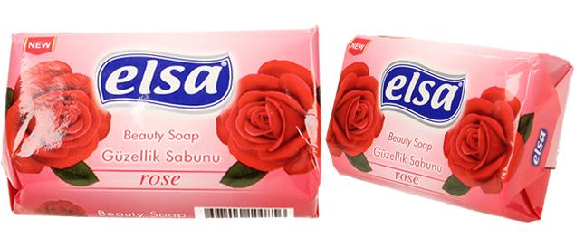 Tuhé mýdlo na obličej i tělo Elsa 60g rose