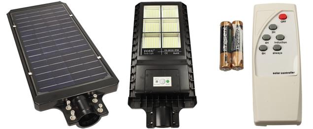 LED solární venkovní světlo 120W na dálkové ovládání