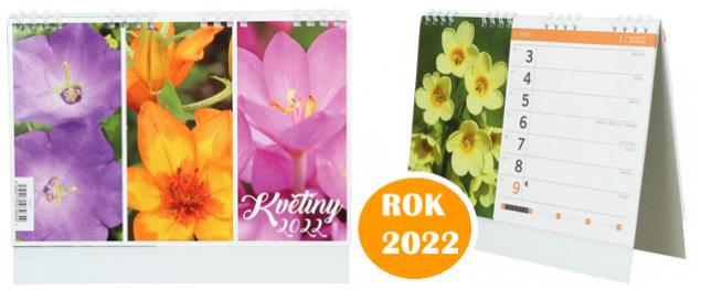 Kalendář 2022 Květiny 22 x 18 cm