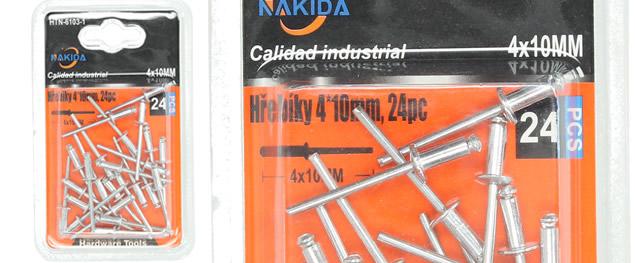 Trhací nýty Nakida 4x10mm 24 kusů HTN-6103-1