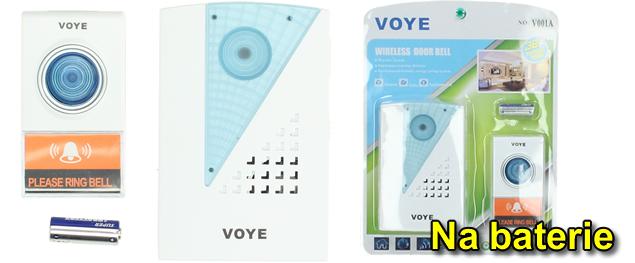 Bezdrátový domovní zvonek VOYE s tlačítkem
