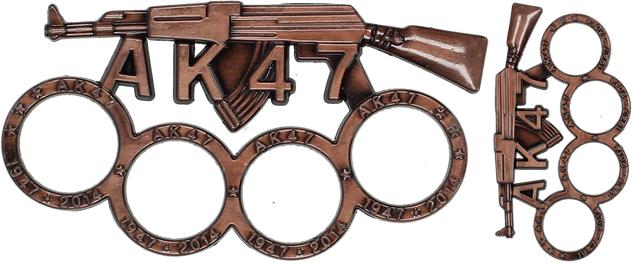 Obranný Boxer do dlaně AK47 hnědý