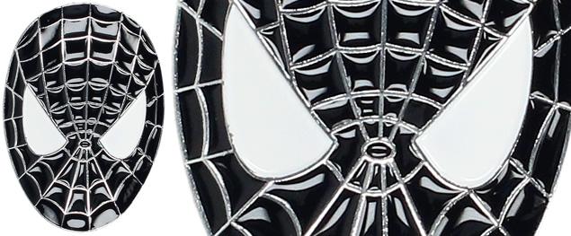 Kovová Samolepka Spiderman 3D – hlava (černá) 8 × 5,5 cm