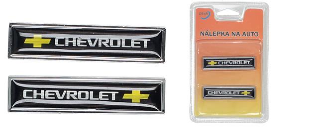 Kovová samolepka Chevrolet – 3D (2 ks)