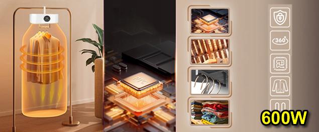 Přenosná Sušička na prádlo Aerbes 600 W