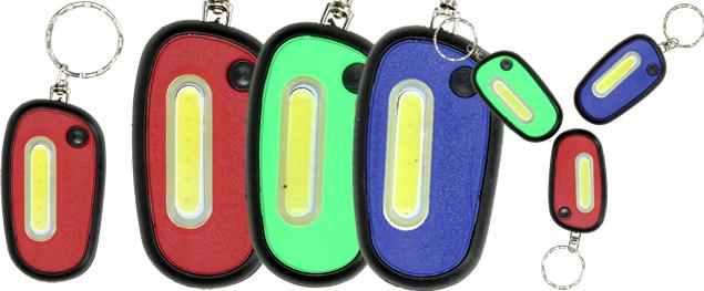 Mini COB LED svítilna – klíčenka s 6 LED, 6 × 3,5 cm